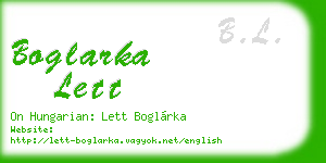 boglarka lett business card
